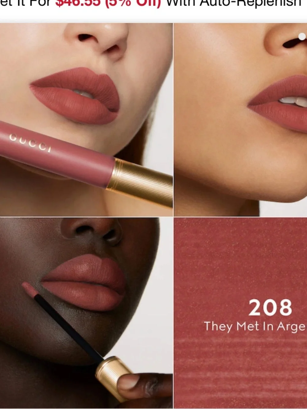 Gucci Soft Matte Liquid Lipstick — Dusty Rose Pink